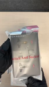 SenTec Wall Switch Socket Double Universal 13A with USB A/ USB C PVC+Metal White/Black  220V 1 YEAR LOCAL WARRANTY