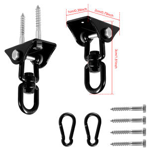 2PCS Heavy Duty Swing Hangers 1000 Lbs Weight Capacity 360° Swivel Hammock Hooks for Yoga Swing Hammock Chair Porch