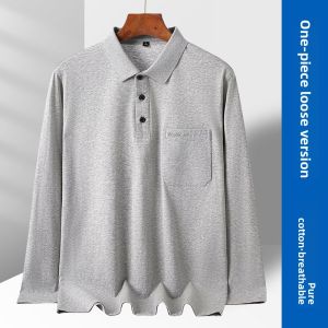 TIANJIANG | Pure Cotton Autumn Long Sleeve T-shirt for Middle-aged Men