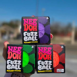 NeeDoh Fuzz Ball Blind Box Series Soft Stress Relief Fuzzy Ball Desktop Ornament Fun Squishy Toy for Pressure Relief Blind Box