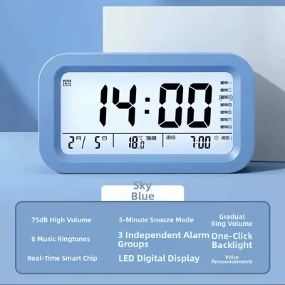 Night Light Sensing Digital Desk Clock