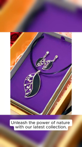 HART Stunning Black Leaf Jewellery Series