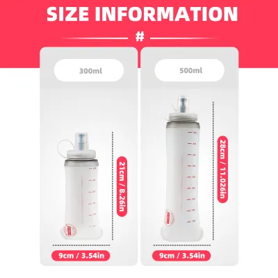 WRELS Outdoor Sports Soft Water Bottle Tpu Foldable Running Mountaineering Marathon Pocket Portable #SH07