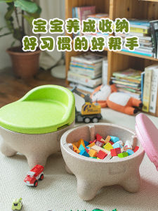 Innovative Sofa Bench Adult Shoe Changing Storage Bench Doll Footrest Childrens Toy Multi-functional round Storage Bench