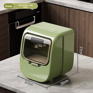 Food Grade Sealed Moisture Proof Kitchen Cabinet Rice Barrel Home Use Anti Bug Durable Plastic Storage Container for Rice