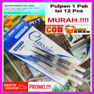 Pulpen Gell 0 5 mm 1 pak Murah Isi 12 Pcs