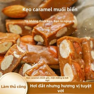 Kẹo Toffee Muối Biển Handmade với Macadamia và Hạt Hawaii để Ăn Vặt và Quà Tết
