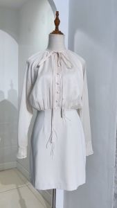 Đầm A HeraDG thiết kế liền giả set áo tơ cổ tròn phối chân váy thanh lịch SDPBE1010