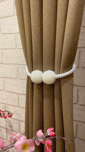 Gorden Gordyn Hotel Blackout Minimalis Polos Bertekstur Warna Coklat Caramel Latte