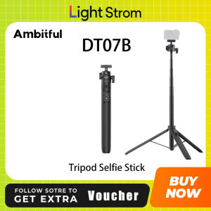 Ambitful DT07B Action Camera Tripod Selfie Stick 1.4 m for DJI Action 4/5 Pro/6/Osmo 360 Quick-Release Bluetooth Remote