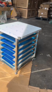 Agrishop Stainless Steel Convection Oven Stand 60L Trolley Rack Heavy Duty Fitted 6 Trays 60*40cm