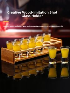 B52 Martini Glass Shot Cup Bar Set Whiskey Glass Bullet Cup Alcohol Cup Holder Chinese Style Pure Color Cocktail Glass Set