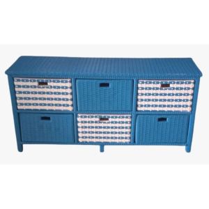 Lemari Plastik Susun 6 Rotan Sintetis