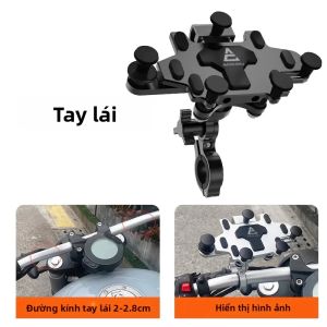 Giá Đỡ Điện Thoại Xe Máy Đa Năng Bằng Nhôm Xoay 360 Độ ° Giá Đỡ Điện Thoại Di Động Có Thể Điều Chỉnh Cho Mọi Thiết Bị