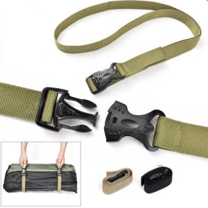 Travel Tied Belt Durable Nylon Cargo Tie Down Luggage Lash Belt Strap Camping Hiking Cargo Storage Belt Buckle 129*2.5cm