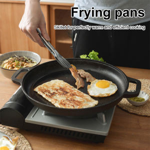 [2 Days Free Delivery]Cast Iron Pizza Pan with Dual Handles Non-Stick Round Griddle For Crepes And Pizza Pancake Pizza Pan Kitchen Cooking Pot【Big Sale】