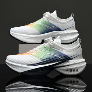 รองเท้าวิ่งผู้ชายการฝึกอบรมพิเศษกีฬามาราธอน Breathable น้ําหนักเบาผู้หญิงสบาย Nonskid รองเท้าผ้าใบ