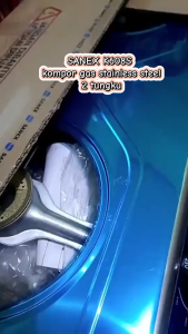 SANEX K608S Kompor Gas 2 Tungku Body Stainless Bergaransi BONUS SELANG REGULATOR