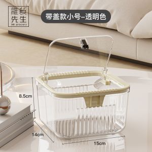 Modern Style Square PET Material Trash Can Mr. Grocery Desktop Kitchen Table High Aesthetic Value Home Use Dustbin Waste Bin