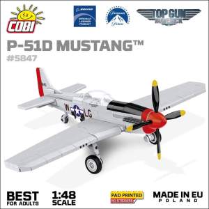 COBI Top Gun Maverick P-51 Mustang – 1/48 Scale WW2 American Fighter Plane – Brick Model Set Compatible with Lego