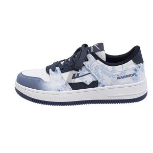 Warrior | Blue-and-White Design Unique Casual White Shoes for Men