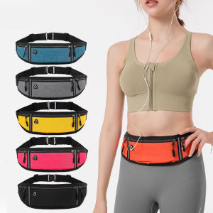Running Waist Bag Lightweight Waterproof Reflective Strip Waist Fanny Pack Gym Sport Running Waist Pack Adjustable Elastic Strap