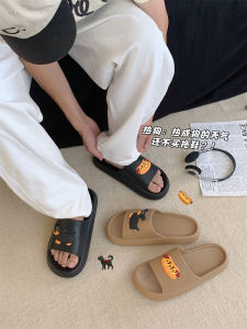 Dép Đi Trong Nhà Mùa Hè Cho Cặp Đôi EVA Đế Mềm Chống Trượt Họa Tiết Hoạt Hình Chú Chó Thời Trang Đường Phố Nhẹ