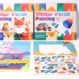 3D Sticker Puzzle Toy DIY Shape Collage Craft Kit Creative Handmade Toy Educational Gift for Kids