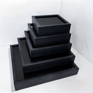 Handmade Glass Mirror Frame Hollow out Design Plant Insect Butterfly Specimen Display Stand Simple Modern Style Decorative Artwork