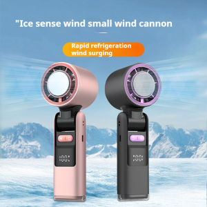 YASE พัดลมเทอร์โบเจ็ทแบบชาร์จได้พัดลมพกพาพัดลมระบายความร้อนที่คอ Fan100Speed USB ลมแรงพัดลมตั้งโต๊ะพร้อมจอแสดงผล LED