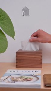 Hộp đựng giấy hình vuông - Bako | nuhome.vn | được thiết kế đơn giản bằng chất liệu gỗ cao cấp