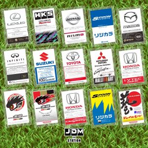JDM Bumper Stickers for Toyota Honda Nissan Lexus HKS GTR Mazda Restoration Electrostatic Sticker