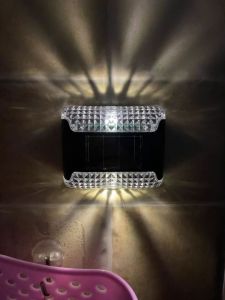 Vimite 1/2PCS Solar Garden Light Outdoor Waterproof Automatic Light at Night Up and Down Decorative Wall Light for House Fence Terrace Warm White