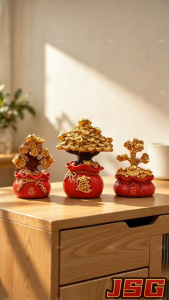 Wealth and Good Luck Feng Shui Money Tree for Bedroom Living Room Shop Car Wealth Luck NO.2515-6