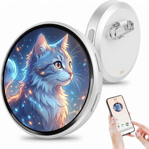 E-Badge DIY JPG GIF Video Dynamic Display Badge Anime Digital Display Badge Phone APP User-defined Picture USB Badge