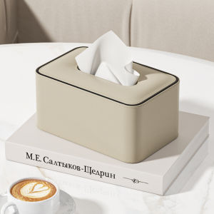Luxurious Living Room Bedroom Remote Control Holder Tissue Box Coffee Table Organizer Creative Home Use Leather Storage Box
