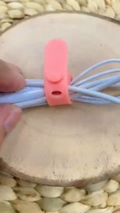 Pengikat Kabel Charger Silicon Kabel Organizer Cable Clip Cord Holder Penggulung Kabel Headset Karet Perapih Kabel Warna Macaroon Tie Strap Murah PST