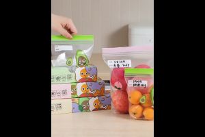 Cartoon PE Thickened Ziplock Food Sealing Bag Food Preservation Organizer Bag Beg Pengedap Makanan 卡通食品密封袋