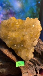 Đá THẠCH ANH TRÁI TIM VÀNG CITRINE TỰ NHIÊN phale NĂNG LƯỢNG VŨ TRỤ MẠNH 400