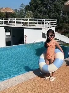 Phao Bơi Hình Tròn Họa Tiết Sọc Vintage chất liệu PVC dày Đủ Size cho trẻ em và người lớn PTR-VTG