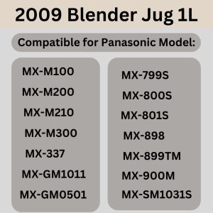 Panasonic (2009) Replacement Old Blender Jug 1L [Not Included Machine] Pengisar/ 搅拌机