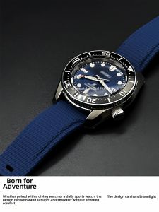 WANSHILI | Sweat-Resistant Quick Release Curved Fluoroelastomer Watch Band