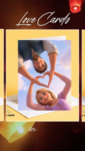Rapunzel & Flynn Rider Love Card | Tangled Disney Inspired Couple Card | Romantic Cute Greeting Card