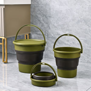 Collapsible Bucket For Home Bucket with Lid for Student Dormitory Portable Travel & Outdoor Washing Car Large Small Size Fishing Bucket