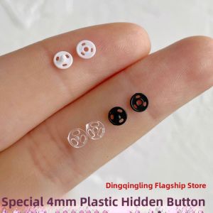 Super Small Plastic Dark And Light Color Buckle Buttons DIY Hand Sewing Dolls Black White Color Fastening Hidden Buttons
