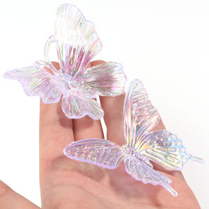 Bộ 5 Con Bướm Acrylic Nhiều Màu Sắc Trong Suốt Trang Trí Nhà Cửa Lễ Hội Đám Cưới Đồ Thủ Công Đồ Trang Trí Phong Cách Hiện Đại Chủ Đề Động Vật
