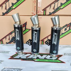 knalpot samlong king original tipe drag inlet 38 dan 50 slinser/slincer saja gratis laser nama hitam powder coating