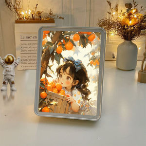 （Private Customized  Childrens Wedding Photos）Mirror Light Painting Decoration Picture Frame Night Light Decoration Painting  lamplight painting Birthday Gift