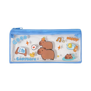 Kapibala pencil case cute capybara transparent stationery bag student portable pencil case multifunctional storage bag pencil case