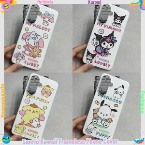 Sanrio | Korean Kawaii Sanrio Slim Frameless Case For Samsung Galaxy A57 A37 A17 A07 A56 A36 A16/06 A55/35 S26 Ultra S25 PC Protect Cover